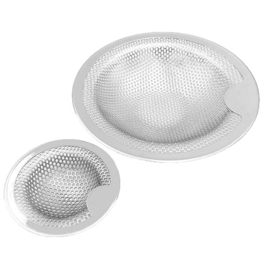 DILIF排水溝ゴミ受け洗面台排水口ゴミ受けお風呂用洗面器排水口用SとL2個セットパンチングゴミ受けステンレス製ヘアキャッチャーユニットバス用排水口サイズ:80-101MM、35-45MM
