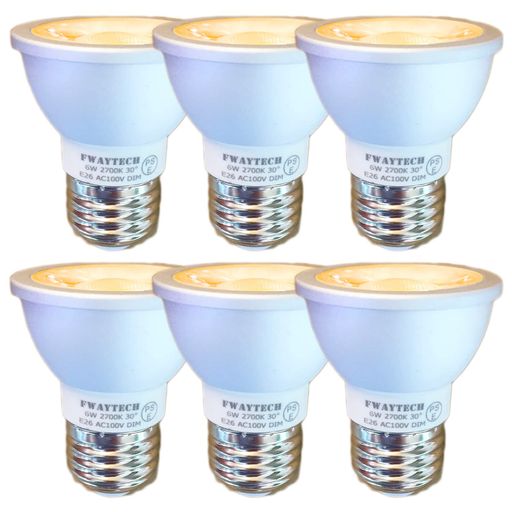 FWAYTECH LEDݥåȥ饤 E26 Ĵб 6W 30 ϥŵ50W~60W ŵ ̩Ĵб (...