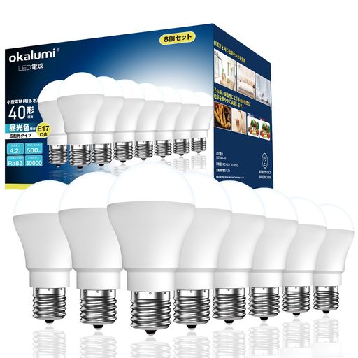 8ĥåȡOKALUMI LEDŵ E17 40  6000K ߥ˥ץȥŵ 500LM ŵ ۸ ĴԲ...