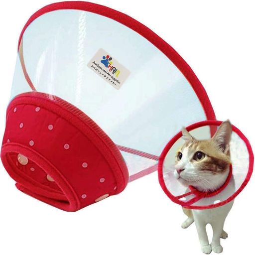 THAINエリザベスカラー水玉ボタン式犬猫用エリザベスカラー猫ソフト軽量皮膚病傷口保護去勢手術避妊3サ..