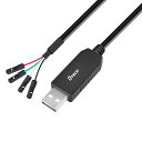 DTECH USB TTL シリアル 変換 ケーブル 3.3V 1M PL2303 チップセット 4ピン 2.54MM ピッチ メス コネクタ USB TTL シリアル コンバーター ケーブル WINDOWS 10 8 7 XP VISTA MAC(2)