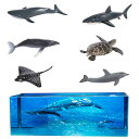 FINEINNOホオジロザメマンタザトウクジラアオウミガメイルカシロナガスクジラ海洋生物素材シリコンモールドUVレジン型DIY収納用透かし手作り(海洋生物)