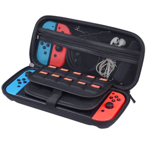 CamKix互換NintendoSwitch用ケースの交換-あなたのNintendoSwitch、JoyCons、ゲーム、およびアクセサリーを保護します-保護ハードシェル収納-20ゲームをフィット-ジッパーメッシュポケット CamKix互換NintendoSwitch用ケースの交換-あなたのNintendoSwitch、JoyCons、ゲーム、およびアクセサリーを保護します-保護ハードシェル収納-20ゲームをフィット-ジッパーメッシュポケット