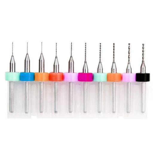 サムコス極細ドリルビットマイクロドリルビット10本セットPCB超硬精密装飾品彫刻プリント基板真珠穴あ..