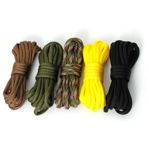 JooBsosoパラコードストラップ4mm長さ3m5色ガイロープキャンプアウトドア用多機能DIY手芸友情ブレスレットセット園芸ロープクラフトセットペット首輪