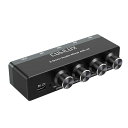 Cubilux3.5mmオーディオミキサー、4ウェイステレオ/モノAUXミキサー、超低ノイズミニライン、独立音量調整