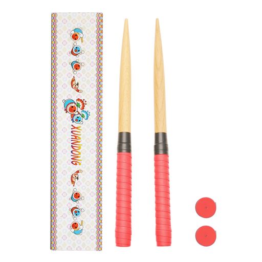 XUANDONG適用太鼓の達人マイバチ太鼓バチ交換用グリップ光沢テーパー加工硬材木製バット先尖型コンボ使いやすい380ミリ-25ミリロール用アーケードゲーム2本セット予備グリップテープ2個…