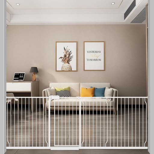 エルフベビー(FairyBaby)ベビーゲート取付幅254-266cm高さ78cm階段上突っ張り式オートクローズ機能扉開..