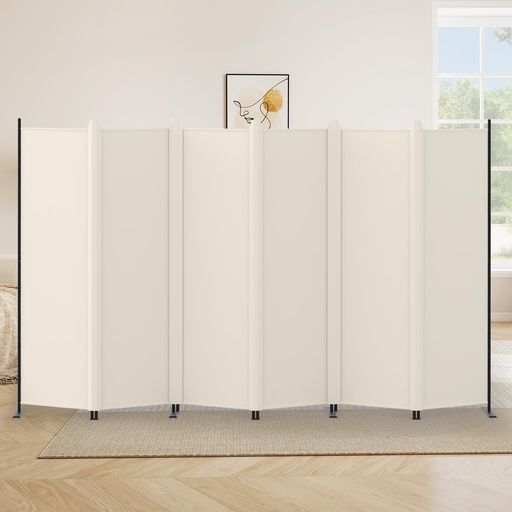 KELIXUパーテーション間仕切り6連高さ176.3cmx幅328.7cmカバーストリップ付属クロスパーテーション折り..