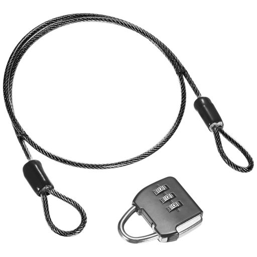 MMETERXITY3桁組み合わせロック付きセキュリティケーブルロック1セット1.64フィートPVCコーティングさ..