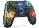Switchコントローラー、Switch/SwitchOLED/SwitchLite用ワイヤレスProコントローラー、APPカスタマイズ/クラック/ターボ/マクロ/振動/モーションコントロール付き9色調整可能なLEDワイヤレススイッチ