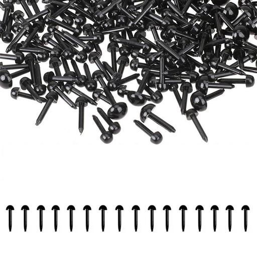 さし目ぬいぐるみ目3mm約500個入り黒差し目動物人形眼アイ人形目テディベア目玉パーツ黒目ドールアイ丸..