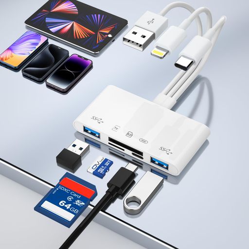 2024ǯо쥫ɥ꡼iphoneSDɥ꡼5in3Lightning/TypeC/USB3.0-USB/SD/TFѴ...