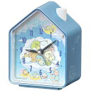セイコークロック(SeikoClock)目覚まし時計すみっコぐらし薄青パール110x86x63mmCQ166L(3)