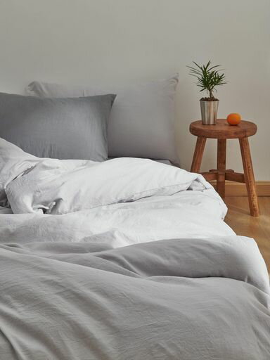 クモリ(Kumori)寝具カバーセット布団カバーセット洗いざらしシワ加工水洗いやわらか(掛け布団カバーボ..