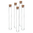 PATIKIL15mlプラスチック試験管コルク栓付き150x16mmチューブ5個入り科学パーティーの装飾キャンディビーズの保管バスソルト研究室用クリア