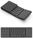 OMIKAMOキーボードワイヤレス折り畳みBLUETOOTHタッチパッド付きIPADUS配列無線3台デバイスマルチペアリング可能IOS/ANDROID/WINDOWS/MAC対応静音ミニ小型IPADAIR
