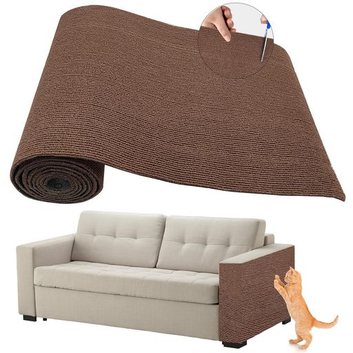 GLOLIT猫用爪とぎ猫爪研ぎマット爪研ぎシートDIY自由な組み立て、カット可能な粘着式猫ソファプロテクター、猫のツリースタンドの交換部品、四季対応、家具傷防止、ソファ、家具、壁に…