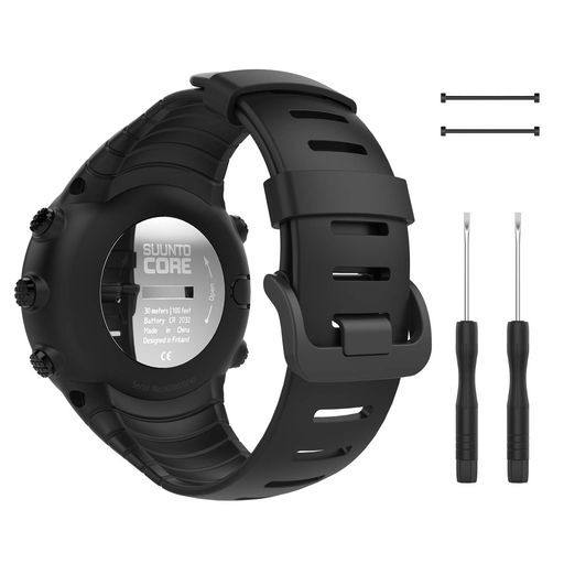 [ATIC]SUUNTOCOREバンドSUUNTO(スント)COREコア専用ソフトTPU製ストラップ/バンド交換ベルト腕サイズ:5.51”-9.06”(140MM-230MM)ALLBLACK