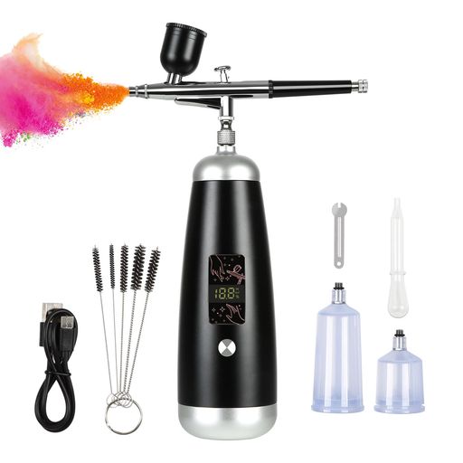 BlazeVideoエアブラシ充電式エアブラシコンプレッサーエアブラシセットUSBtype-C口径0.3mmプラモデル模..