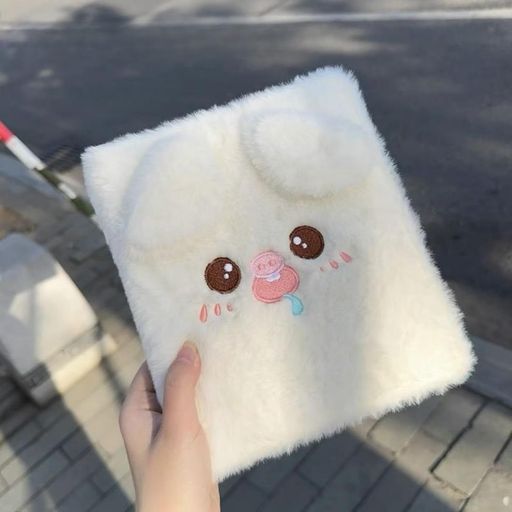 シール帳女の子A6バインダーふわふわ動物デザイン可愛いシール帳台紙6穴収納リフィル付きコレクション..