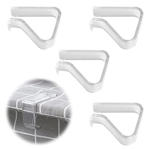 RICISUNGテーブルクロス止めテーブルクロスクリップ【4個入り】2~3.5cm対応デスクボードクリアータイプ..