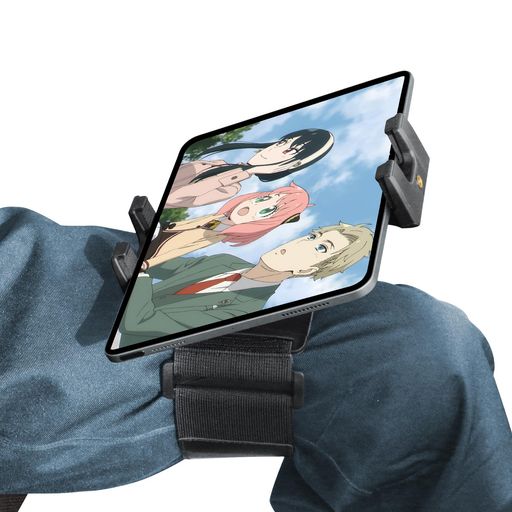 OHLPROタブレットスタンドスマホホルダーレッグ装着ベルト式2in1ipadスタンド両手解放多角度調整iPadPro12.9”、iPadMini、Kindle、FireHDなど5-13インチのスマホ&タブレットに対応