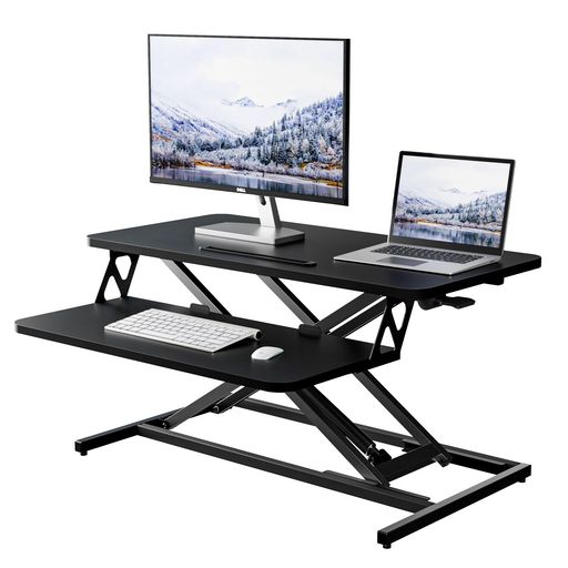 ERGOMAKERスタンディングデスク卓上タイプ幅80cm高さ調節11.5~51CMガス圧昇降式デスク昇降式テーブル立..