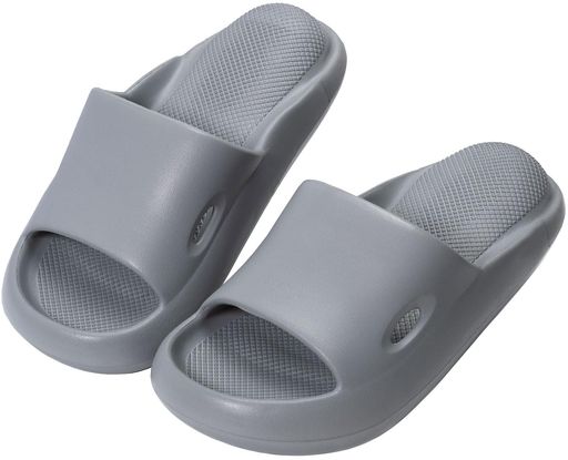 [Alvisto]理学療法士推奨スリッパ室内サンダルメンズレディースエアースリッパ疲れないルームシューズ厚底洗えるオフィス用EVA静音防滑抗菌防臭銀灰24.5-25.0cm