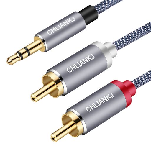 CHLIANKJ 3.5MM ƥ쥪ߥ˥ץ饰 TO 2RCA Ѵ ƥ쥪ǥ֥롢åͥ  TO 2* ...