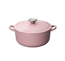 【AMAZON.CO.JP 限定 レシピブック付き】ル クルーゼ(LE CREUSET) 鋳物 ホーロー 鍋 両手鍋 無水鍋 鉄鍋 ココット ロンド 18 CM シフォンピンク ガス IH オーブン 食洗器 対応 【日本正規販売品】