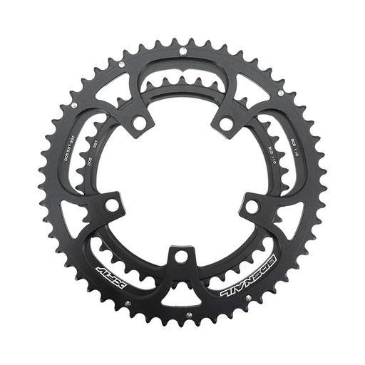 DJCロードバイクチェーンリング110BCDダブルチェーンリング5アームラウンド2X50T34T53T39T52T36Tグラベ..