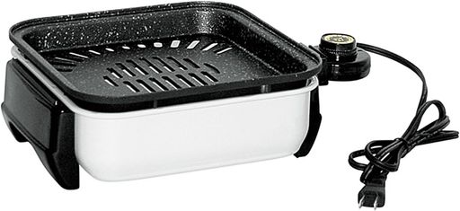 杉山金属焼肉プレート穴あき一人焼肉焦げ付きにくい21x21cmコンパクトちょこちょこ焼き煙が少ないハイパワー1200W3層マーブルコーティング日本製KS-284...