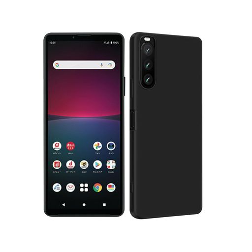 対応Xperia10IVSO-52Cケース【ブラックTPU】米軍MIL規格耐衝撃薄型軽量擦り傷防止落下防止滑り止め指紋..