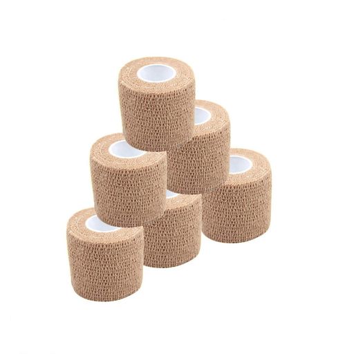 自着性テープテーピングエラスチックバンデージ弾性包帯伸縮性厚手タイプ6巻入
