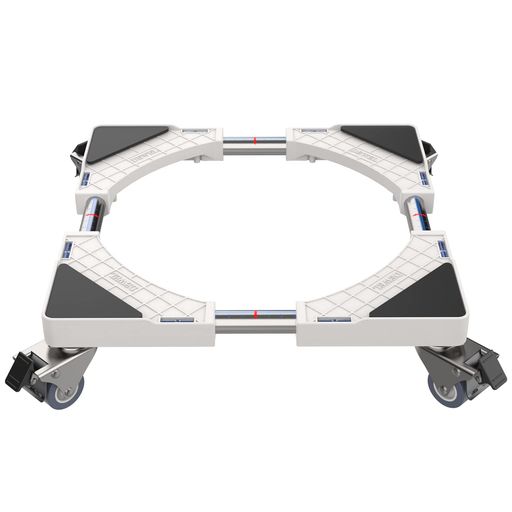 DEWELキャスター付きかさ上げ台置き台冷蔵庫洗濯機パン360°回転目盛り付き耐荷重:300kg伸縮式サイズ調..