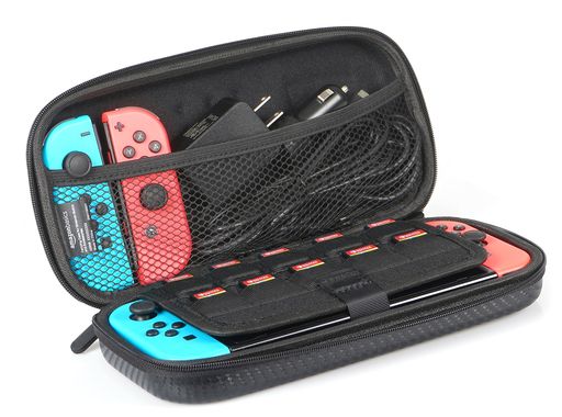 AMAZONベーシック NINTENDO SWITCH専用キャリーケース スリム 本体・カード10点収納可 25 X 6 X 13 CM ブラック