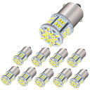 NAKOBOS25シングル12V-24VG18LEDP21WBA15SバルブLEDライト車用54連3014チップランプ汎用変換1000LMホワイト10個入り
