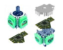 ElecGearホールセンサージョイスティックユニバーサルコントローラー用交換品、2個電磁HallJoystickコントロールスティック+2個キャリブレーションPCB+はんだ除去修理ツール–HL-UniA