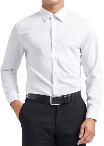 [Enlision]白ワイシャツ長袖メンズyシャツビジネスノーアイロン形態安定フォマール大きいサイズ無地ホ..