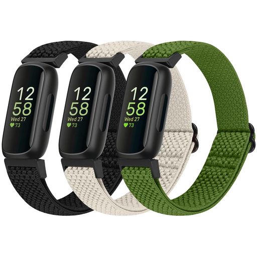 BCUCKOOD FITBIT INSPIRE 3/INSPIRE 2/INSPIRE/INSPIRE HR/ACE 2/ACE 3 バンドと互換性あり、伸縮性のある調節可能な交換用リストバンド レディース メンズ キッズ 伸縮性のあるソフト スポーツ