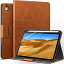 AUAUA IPAD MINI6 ケース2021 第6世代用 8.3インチ APPLE PENCILのペアリングと充電に対応 オートスリープ機能 ひび割れない 全面保護 高級PUレザー製スマートケース (ブラウン)