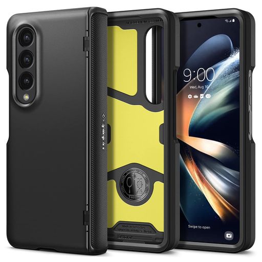 SPIGEN GALAXY Z FOLD 4 5Gケース 全面保護 フルカバー 3重構造  米軍MIL規格取得 耐衝撃 ワイヤレス充電対応 ギャラクシー Z フォルド 4 スリム・アーマー・プロ ACS05107 (ブラック)