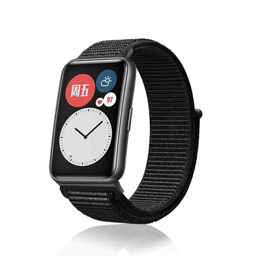 RosokHUAWEIWatchFIT/HuaweiWatchFitNew/HuaweiWatchFitElegant/HuaweiWatchFitSpecialEdition対応ナイロンバンドベルクロバンド軽量