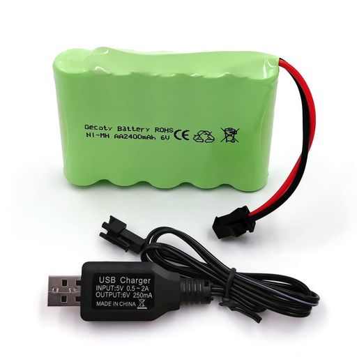 GECOTY 6V NI-MHХåƥ꡼SM-2Pץ饰2400MAHżAAХåƥ꡼ť֥դ⡼ȥȥȥ...