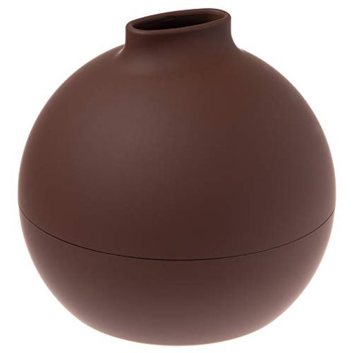 ペーパーポットティッシュケースおしゃれでかわいいペーパータオルホルダートイレットペーパーカバーボックスティッシュ対応丸茶チョコ日本製直径17cmx高さ17.3cmアイコレクション(Aicoll…