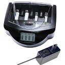 電池充電器 マルチチャージャー アルカリ、ニッカド、ニッケル水素電池 充電器 単1、単2、単3、単4、9V充電池など対応 LCD付きマルチ充電器 日本語説明書付(2)