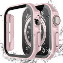 LISAMER 対応 APPLE WATCH ケース SERIES 9/8/SE/7/6/5/4 44MM アップルウォッチ用 ケース 防水 一体型 新デザイン 3D直角エッジ 超薄型 PC+ガラス素材 高透過率 対応 APPLE WATCH カバー