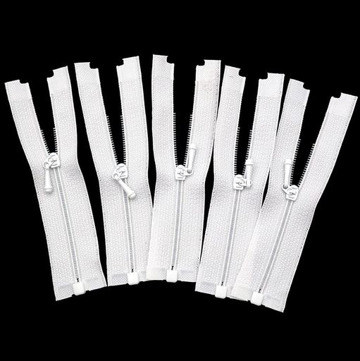 sempiterno7cmドールオープンファスナー極小0#ミニジッパードール服人形の服のアクセサリーDIYクラフトアクセサリー5本入(ホワイト1)