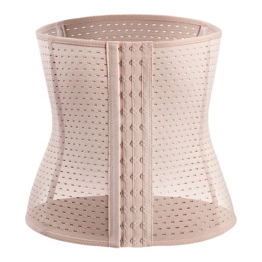[GOKAMOI] コルセット ウエストニッパー コルセット ダイエット レディース【お腹引き締め・補正下着・美しい姿勢】 産後 腰サポート くびれ メッシュ 通気性 伸縮性 (ブラウン L)
